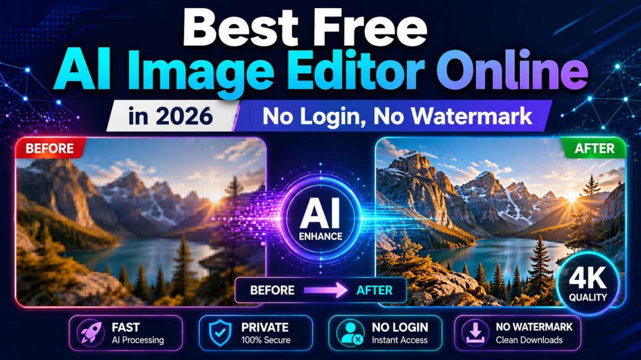 Best Free AI Image Editor Online in 2026 without Login or Watermark