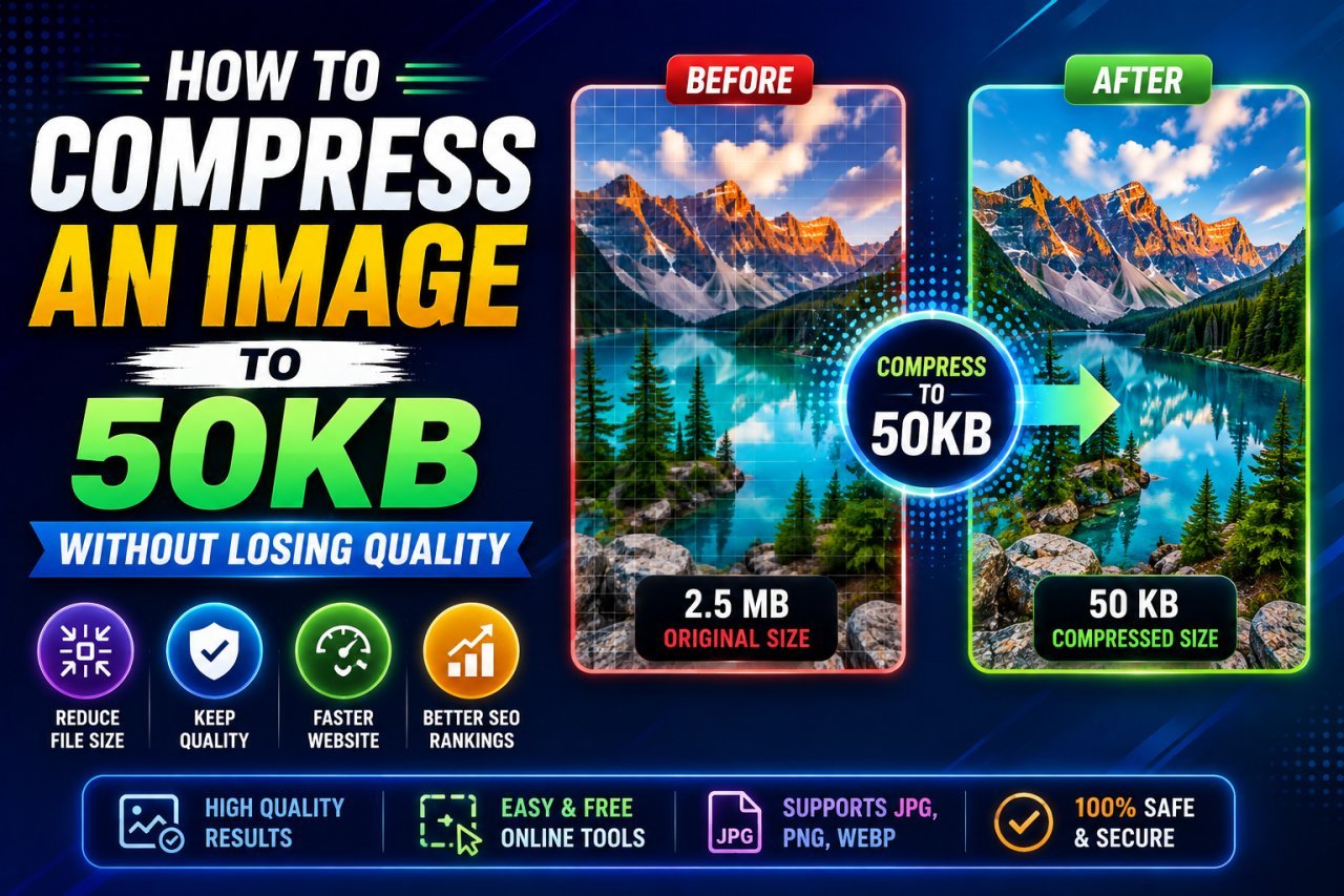 How to compress an image to 50KB without losing quality