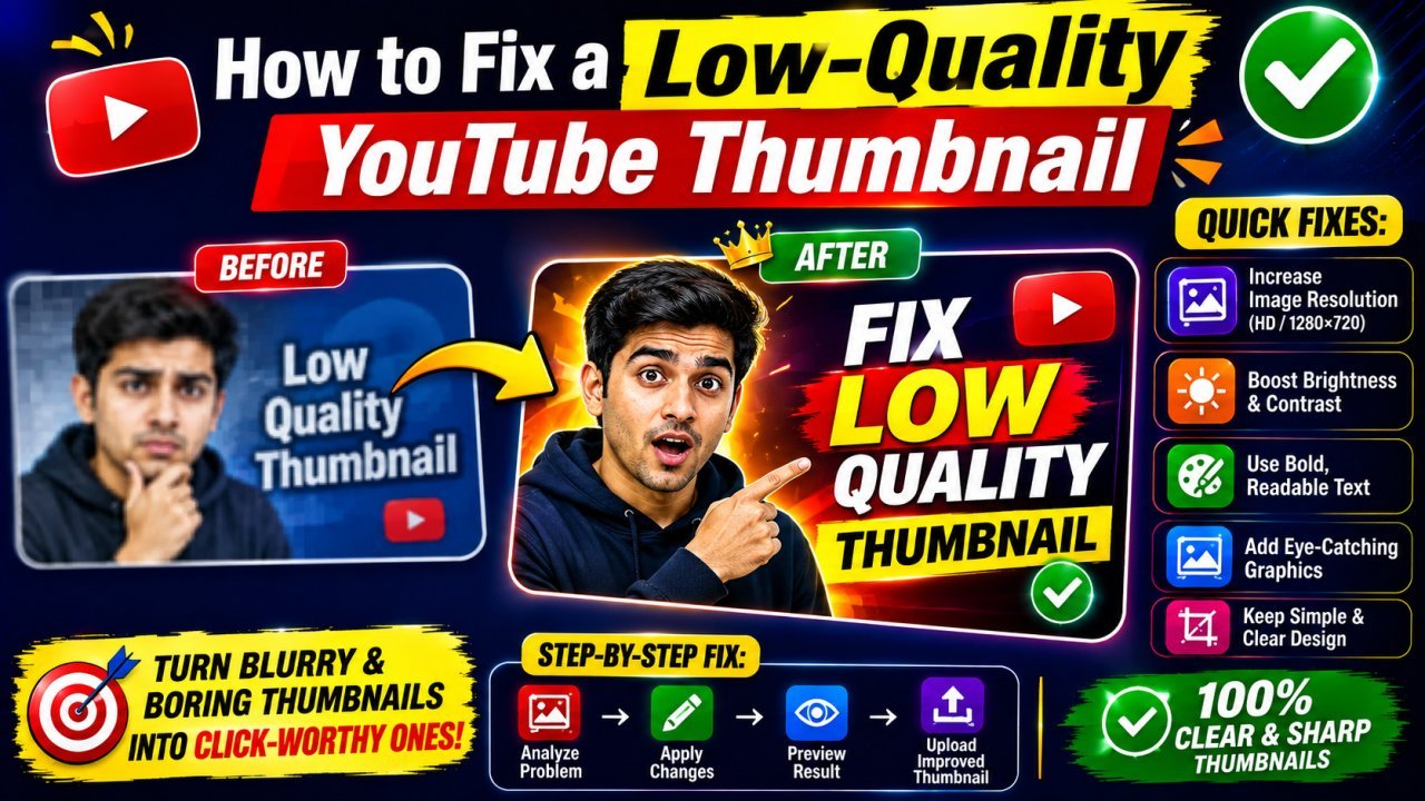 How to fix a low-quality YouTube thumbnail and improve image clarity