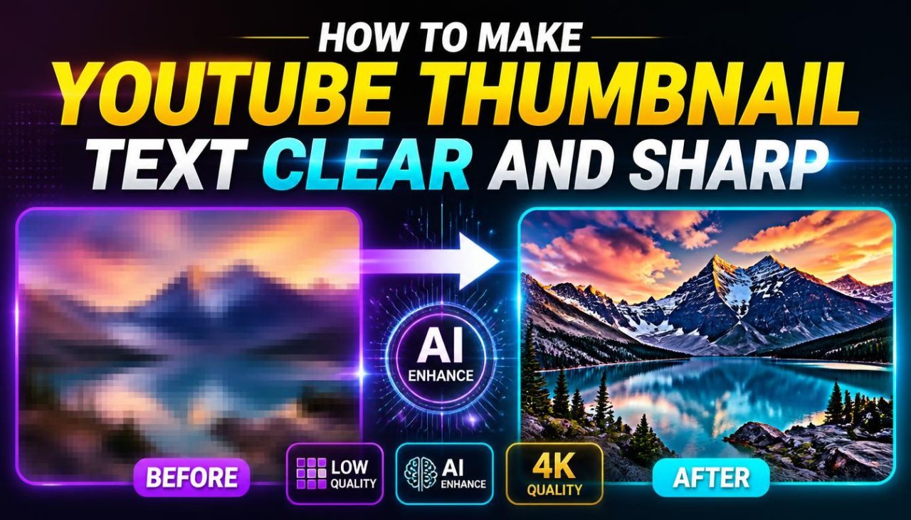 How to make YouTube thumbnail text clear and sharp with readable typography