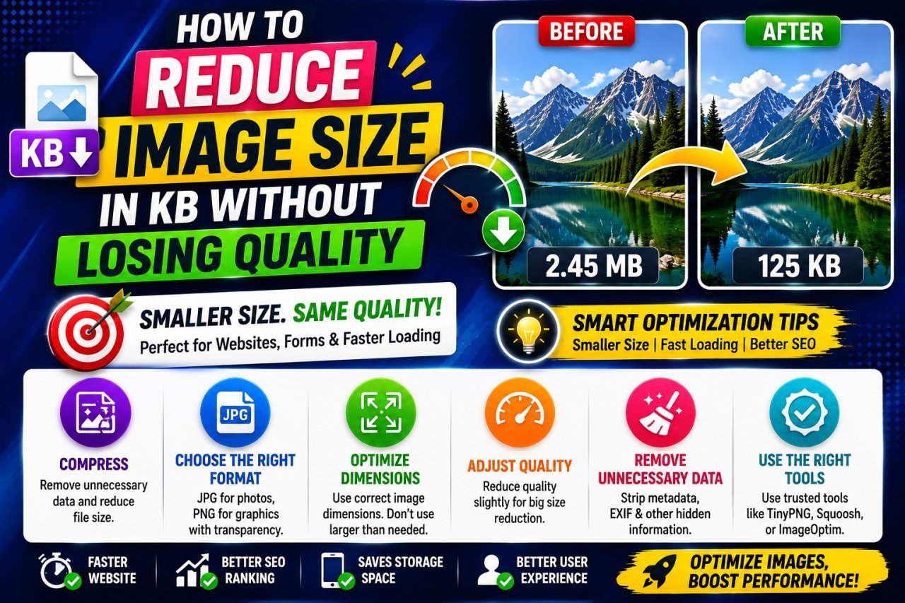 How to reduce image size in KB without losing quality