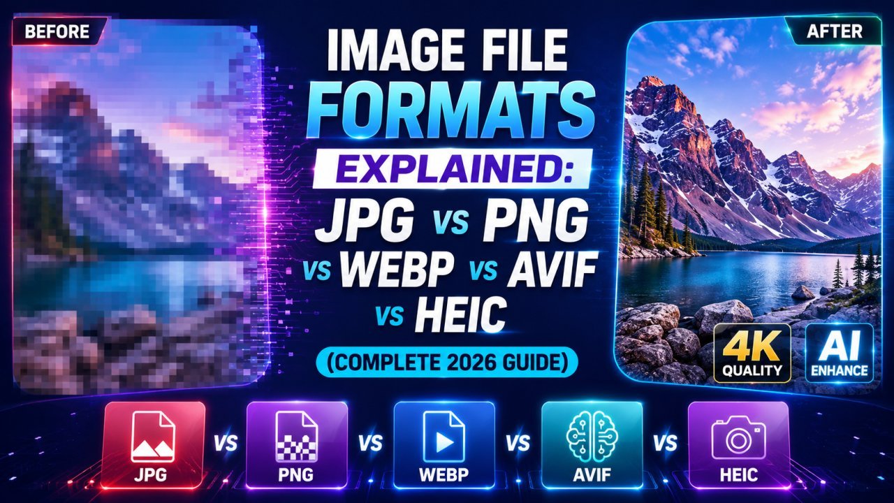 Image File Formats Comparison Guide JPG PNG WEBP AVIF HEIC