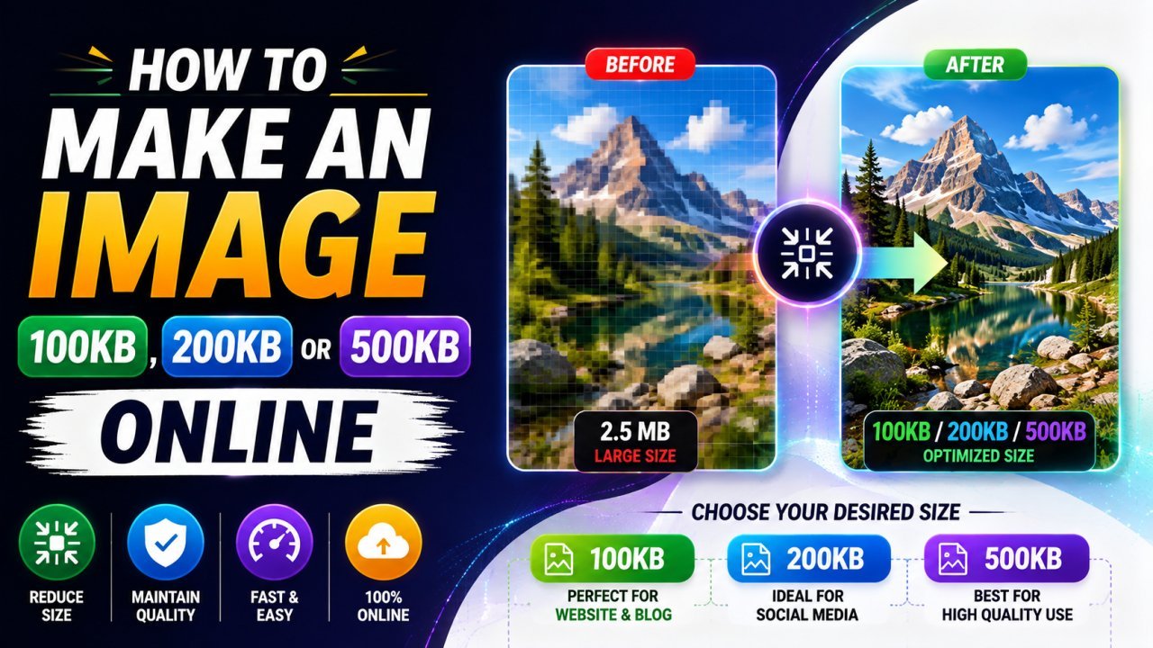 How to make an image 100KB, 200KB, or 500KB online