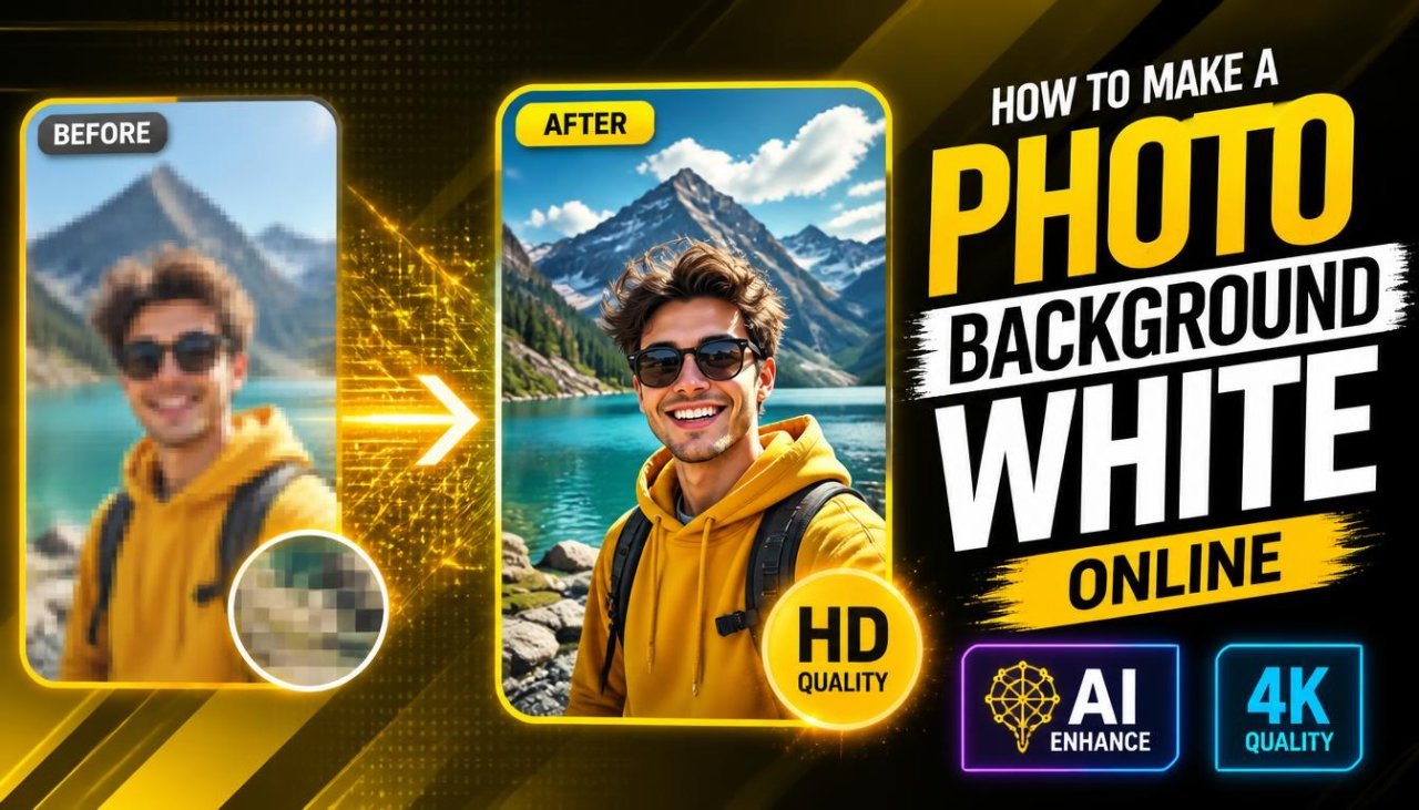 How to make a photo background white online