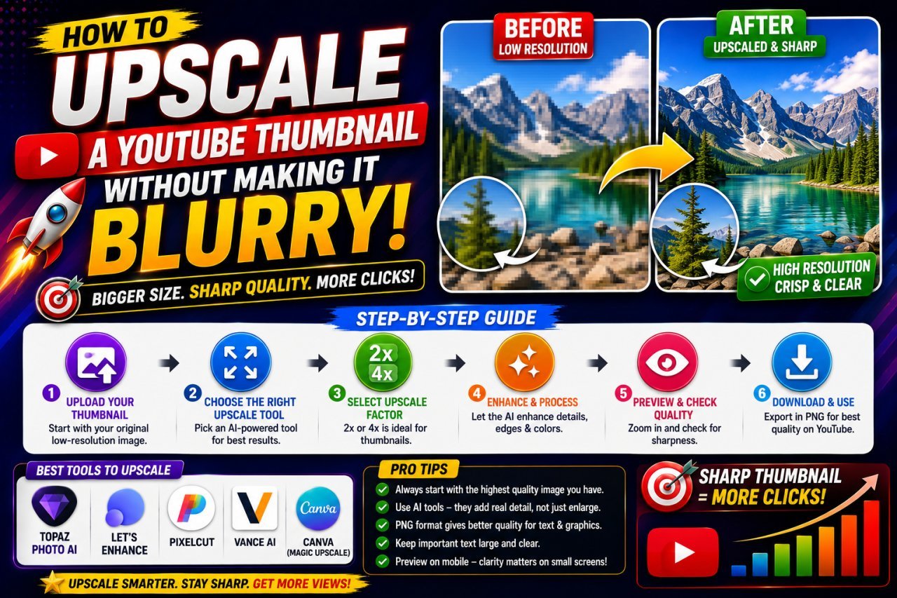 How to upscale a YouTube thumbnail without making it blurry